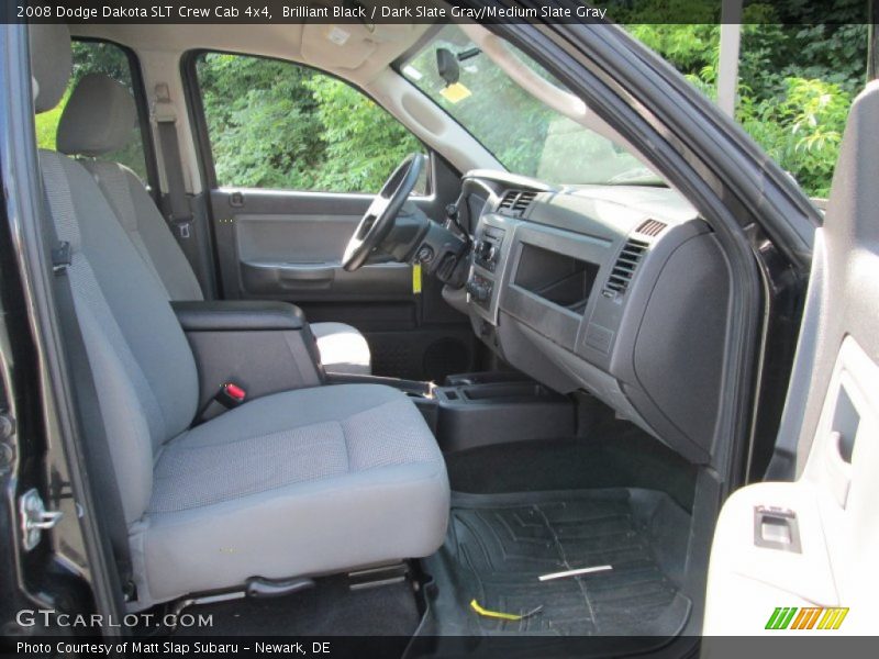 Brilliant Black / Dark Slate Gray/Medium Slate Gray 2008 Dodge Dakota SLT Crew Cab 4x4
