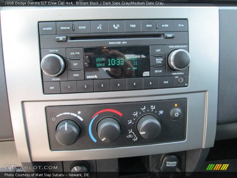 Brilliant Black / Dark Slate Gray/Medium Slate Gray 2008 Dodge Dakota SLT Crew Cab 4x4