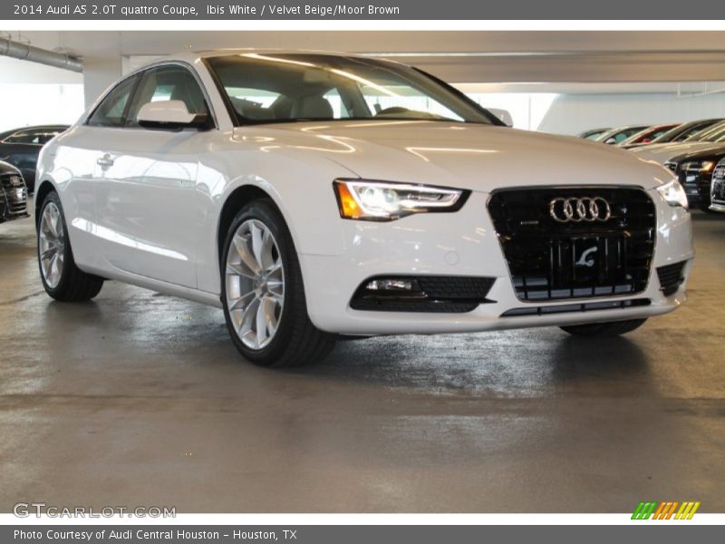 Ibis White / Velvet Beige/Moor Brown 2014 Audi A5 2.0T quattro Coupe