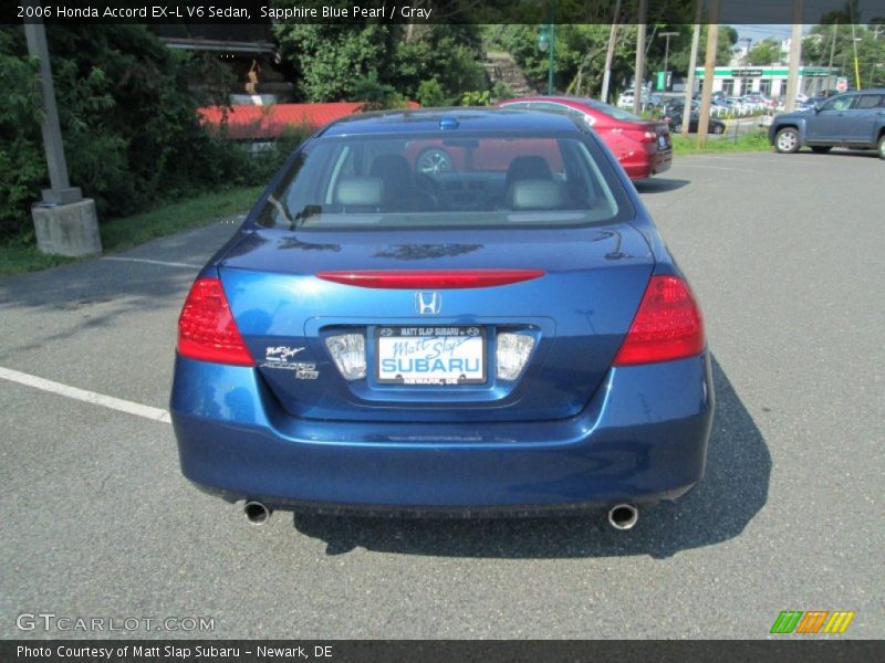 Sapphire Blue Pearl / Gray 2006 Honda Accord EX-L V6 Sedan