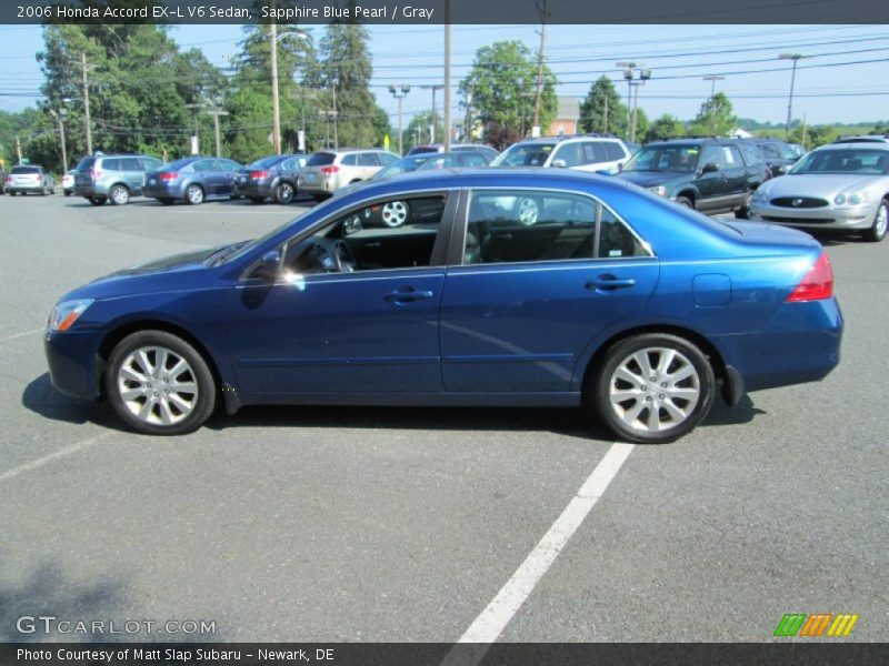 Sapphire Blue Pearl / Gray 2006 Honda Accord EX-L V6 Sedan