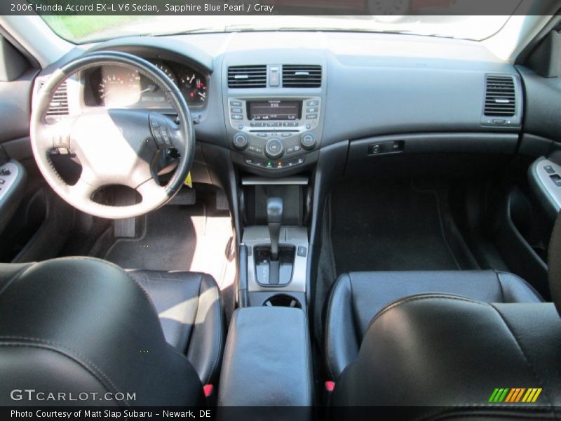 Sapphire Blue Pearl / Gray 2006 Honda Accord EX-L V6 Sedan