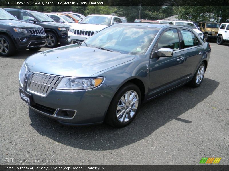 Steel Blue Metallic / Dark Charcoal 2012 Lincoln MKZ AWD