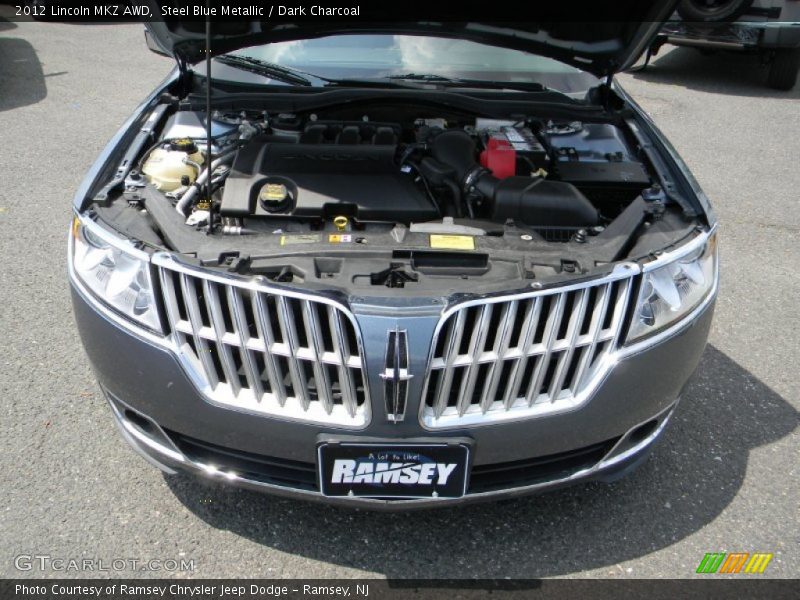 Steel Blue Metallic / Dark Charcoal 2012 Lincoln MKZ AWD