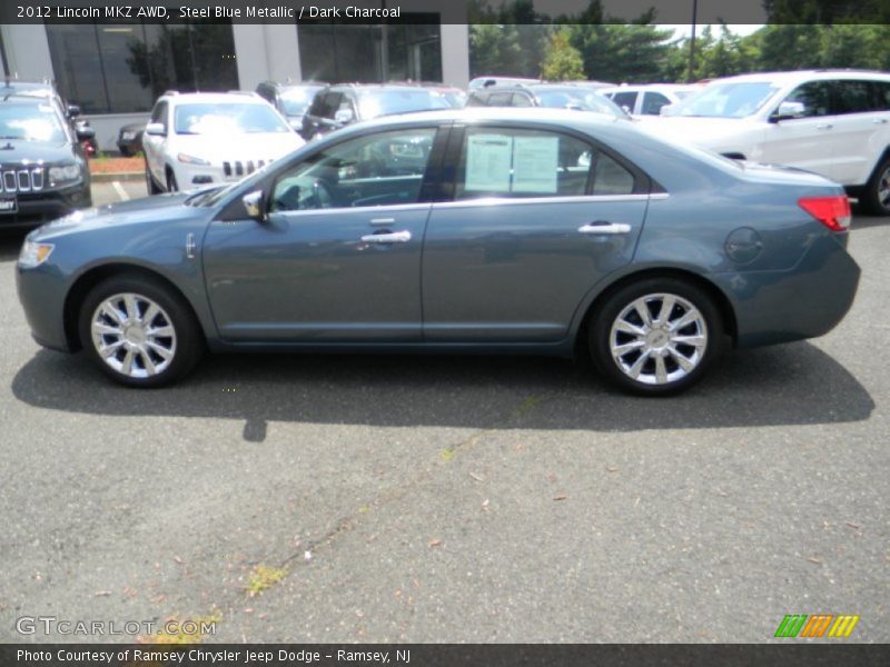 Steel Blue Metallic / Dark Charcoal 2012 Lincoln MKZ AWD