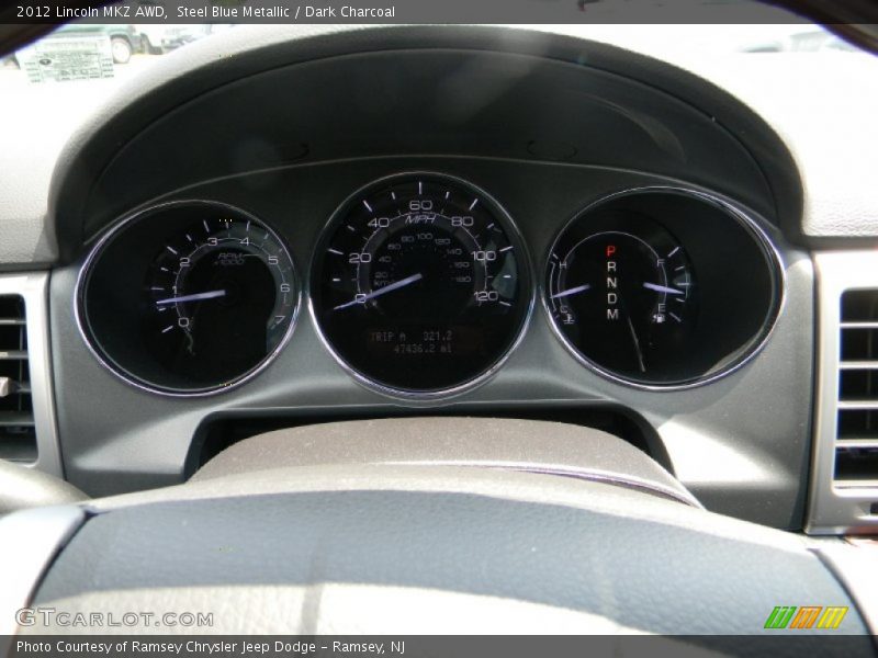 Steel Blue Metallic / Dark Charcoal 2012 Lincoln MKZ AWD
