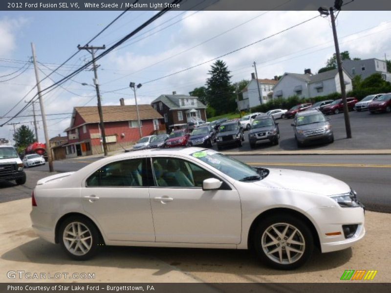 White Suede / Medium Light Stone 2012 Ford Fusion SEL V6