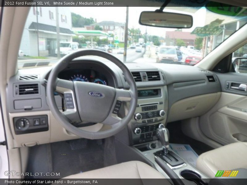 White Suede / Medium Light Stone 2012 Ford Fusion SEL V6