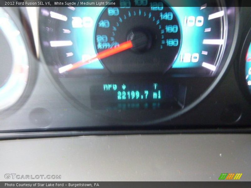 White Suede / Medium Light Stone 2012 Ford Fusion SEL V6