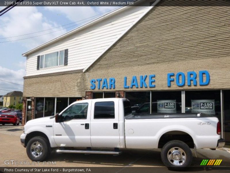 Oxford White / Medium Flint 2006 Ford F350 Super Duty XLT Crew Cab 4x4