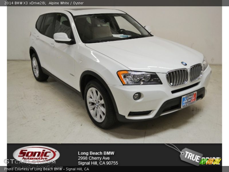 Alpine White / Oyster 2014 BMW X3 xDrive28i