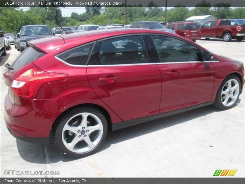 Ruby Red / Charcoal Black 2014 Ford Focus Titanium Hatchback