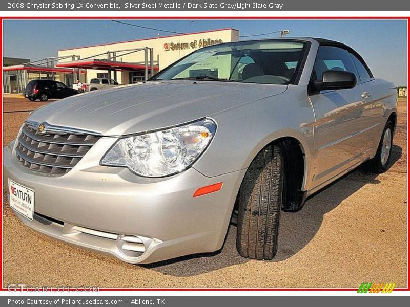 Silver Steel Metallic / Dark Slate Gray/Light Slate Gray 2008 Chrysler Sebring LX Convertible