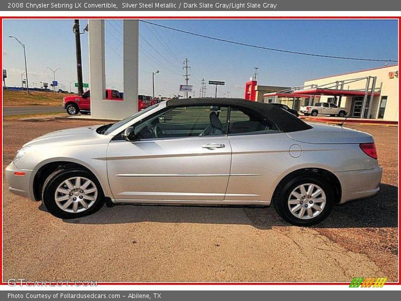 Silver Steel Metallic / Dark Slate Gray/Light Slate Gray 2008 Chrysler Sebring LX Convertible