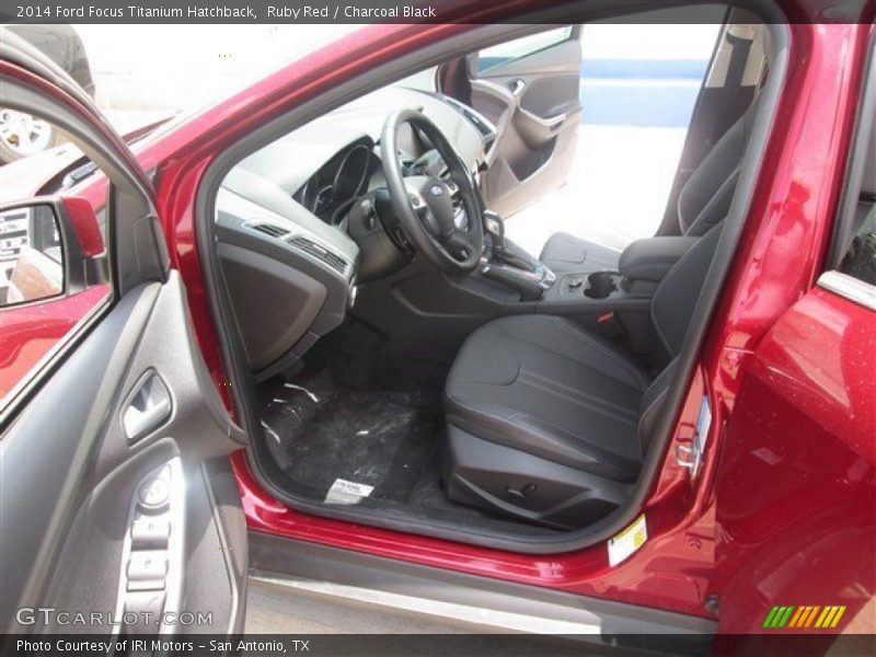 Ruby Red / Charcoal Black 2014 Ford Focus Titanium Hatchback