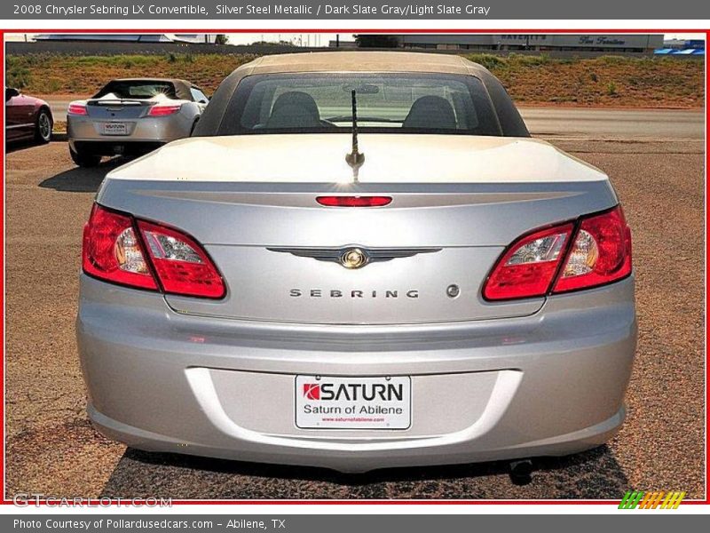 Silver Steel Metallic / Dark Slate Gray/Light Slate Gray 2008 Chrysler Sebring LX Convertible