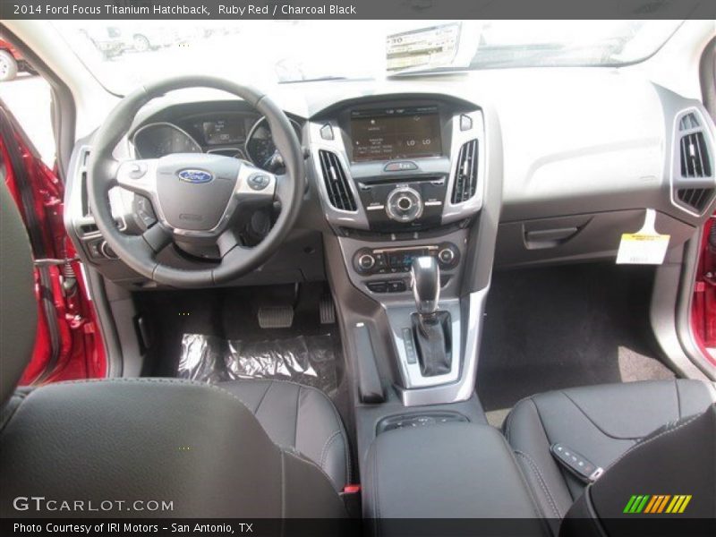 Ruby Red / Charcoal Black 2014 Ford Focus Titanium Hatchback