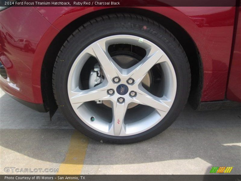 Ruby Red / Charcoal Black 2014 Ford Focus Titanium Hatchback