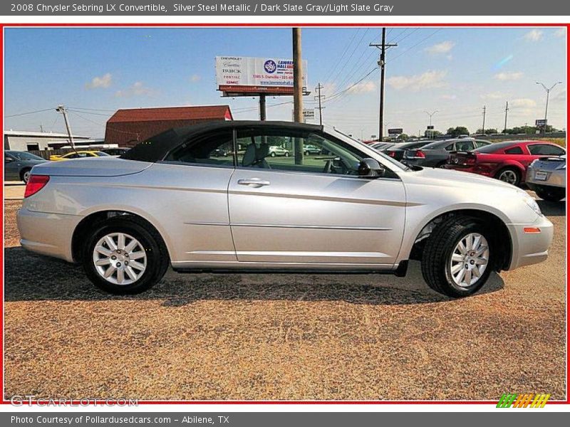 Silver Steel Metallic / Dark Slate Gray/Light Slate Gray 2008 Chrysler Sebring LX Convertible