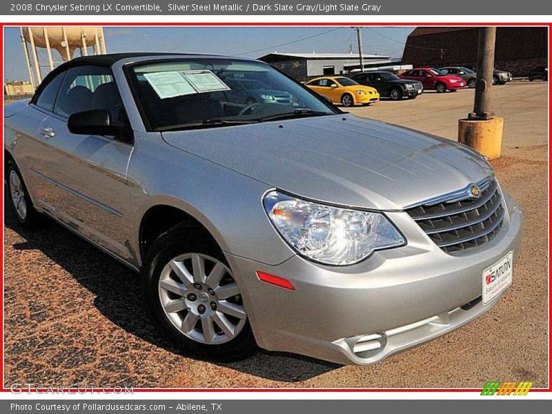 Silver Steel Metallic / Dark Slate Gray/Light Slate Gray 2008 Chrysler Sebring LX Convertible
