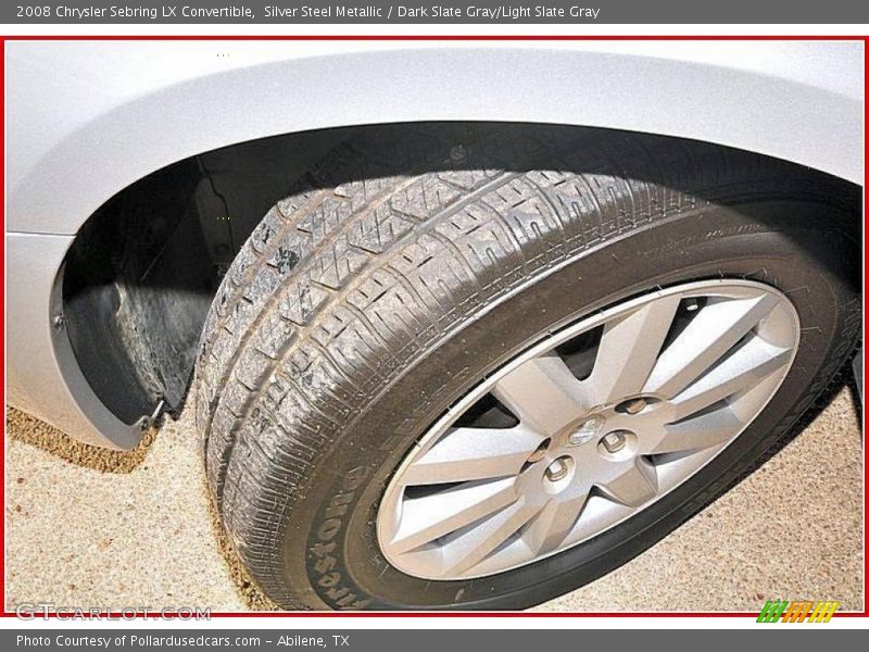 Silver Steel Metallic / Dark Slate Gray/Light Slate Gray 2008 Chrysler Sebring LX Convertible