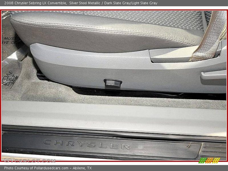 Silver Steel Metallic / Dark Slate Gray/Light Slate Gray 2008 Chrysler Sebring LX Convertible