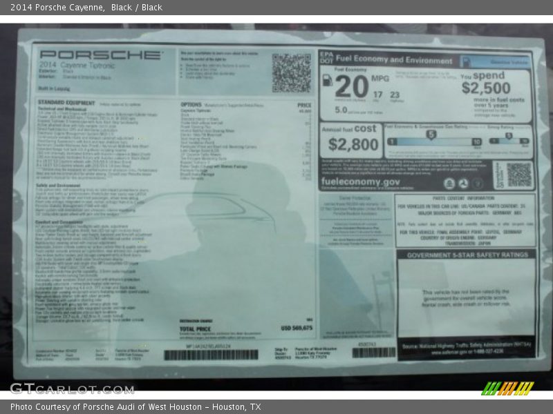 Black / Black 2014 Porsche Cayenne