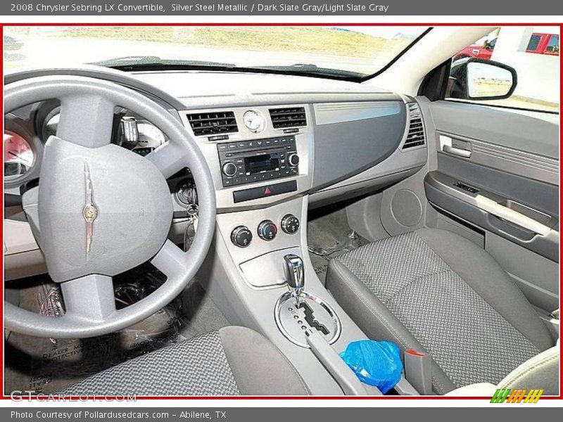 Silver Steel Metallic / Dark Slate Gray/Light Slate Gray 2008 Chrysler Sebring LX Convertible