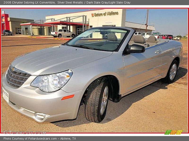 Silver Steel Metallic / Dark Slate Gray/Light Slate Gray 2008 Chrysler Sebring LX Convertible