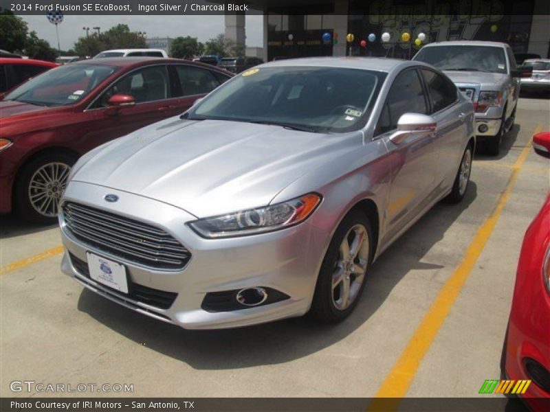 Ingot Silver / Charcoal Black 2014 Ford Fusion SE EcoBoost