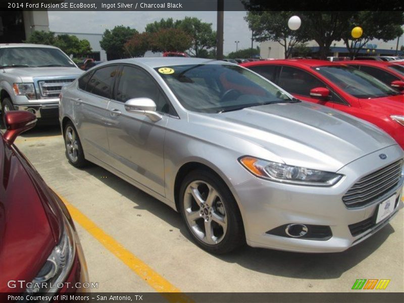 Ingot Silver / Charcoal Black 2014 Ford Fusion SE EcoBoost
