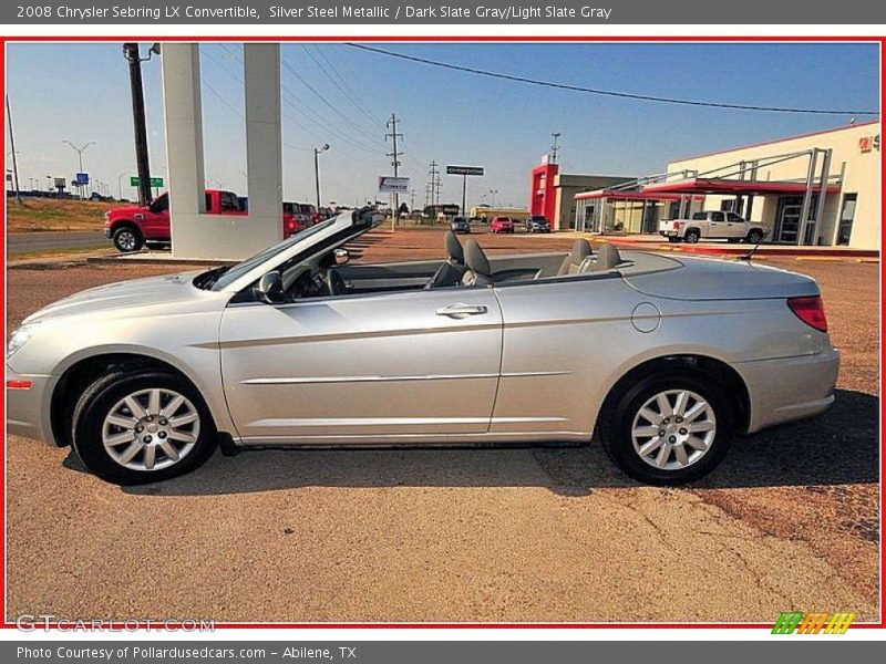 Silver Steel Metallic / Dark Slate Gray/Light Slate Gray 2008 Chrysler Sebring LX Convertible