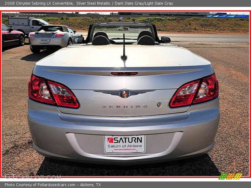 Silver Steel Metallic / Dark Slate Gray/Light Slate Gray 2008 Chrysler Sebring LX Convertible