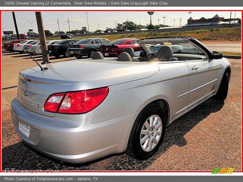 Silver Steel Metallic / Dark Slate Gray/Light Slate Gray 2008 Chrysler Sebring LX Convertible