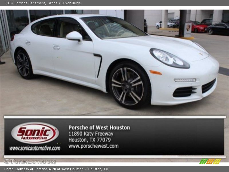 White / Luxor Beige 2014 Porsche Panamera