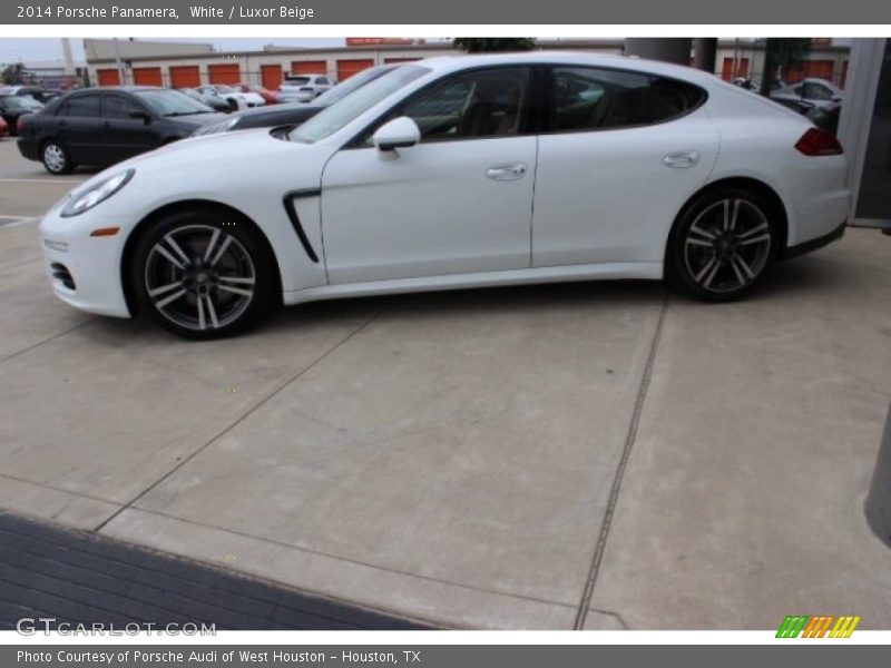 White / Luxor Beige 2014 Porsche Panamera