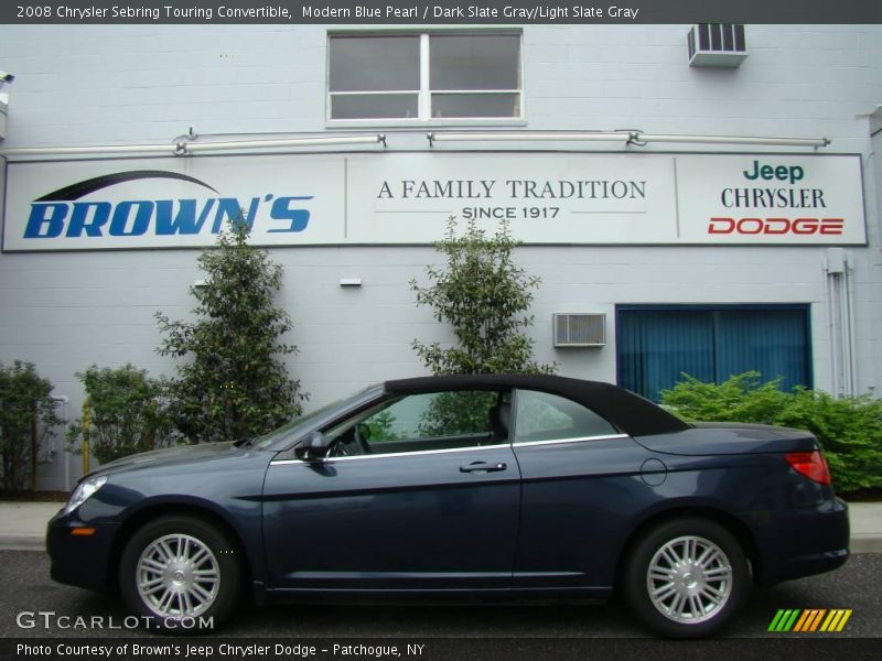 Modern Blue Pearl / Dark Slate Gray/Light Slate Gray 2008 Chrysler Sebring Touring Convertible