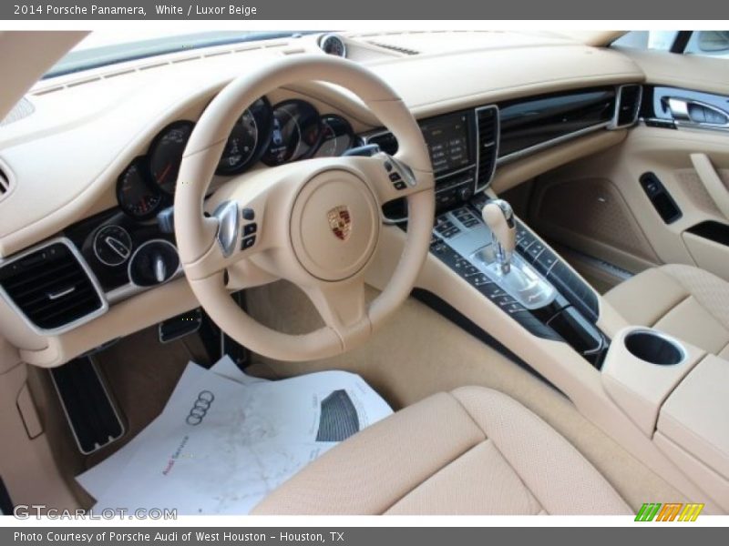 White / Luxor Beige 2014 Porsche Panamera