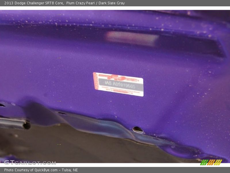 Plum Crazy Pearl / Dark Slate Gray 2013 Dodge Challenger SRT8 Core