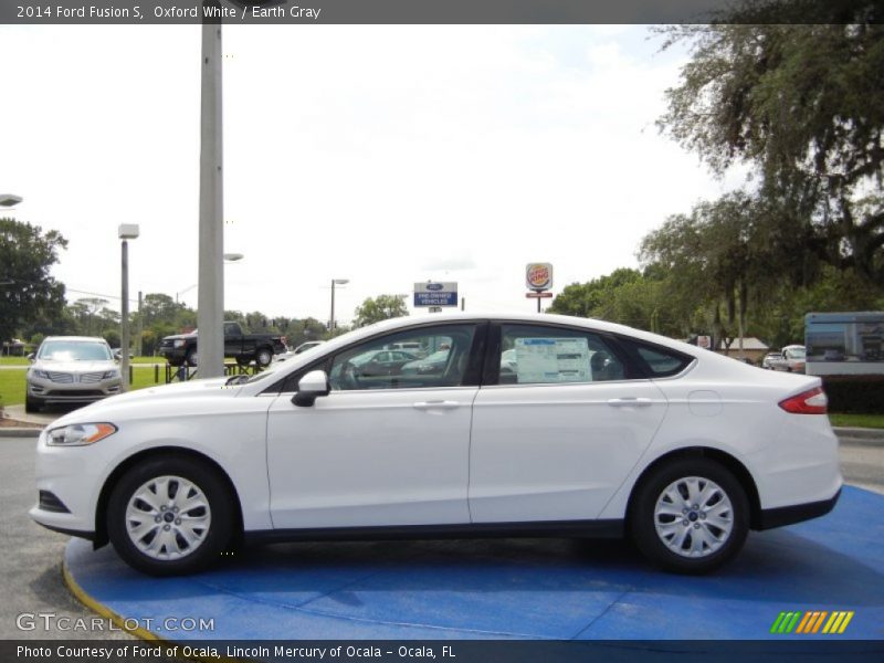 Oxford White / Earth Gray 2014 Ford Fusion S