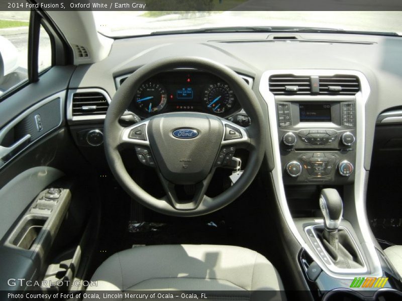 Oxford White / Earth Gray 2014 Ford Fusion S