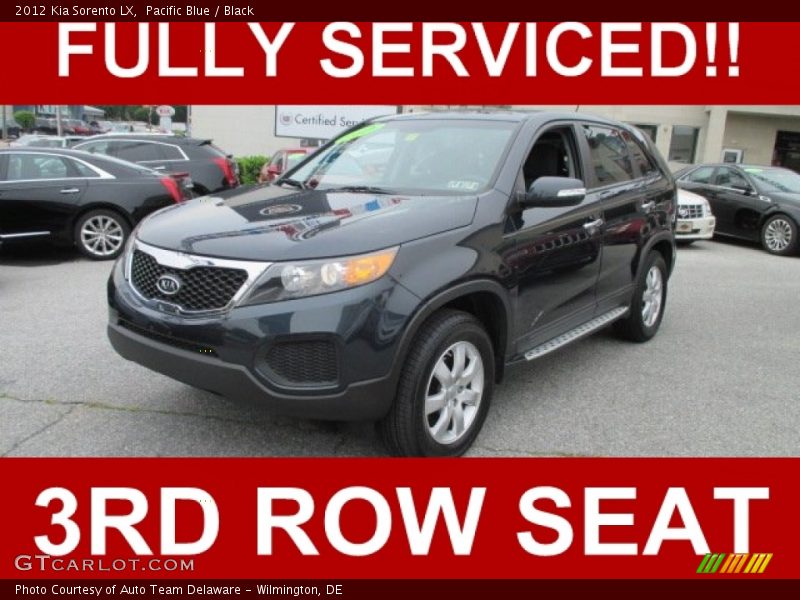 Pacific Blue / Black 2012 Kia Sorento LX