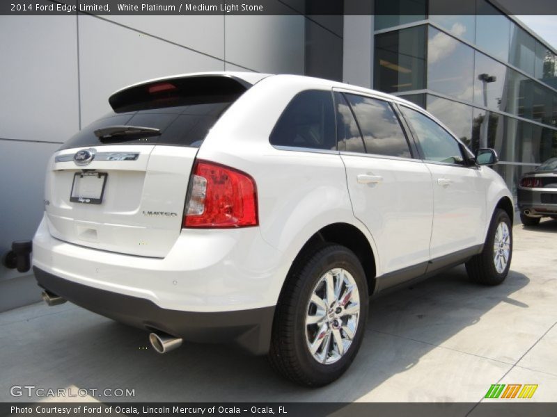 White Platinum / Medium Light Stone 2014 Ford Edge Limited