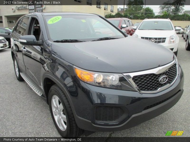 Pacific Blue / Black 2012 Kia Sorento LX