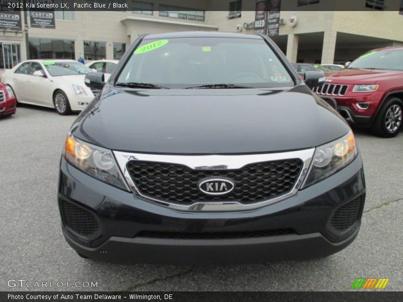 Pacific Blue / Black 2012 Kia Sorento LX