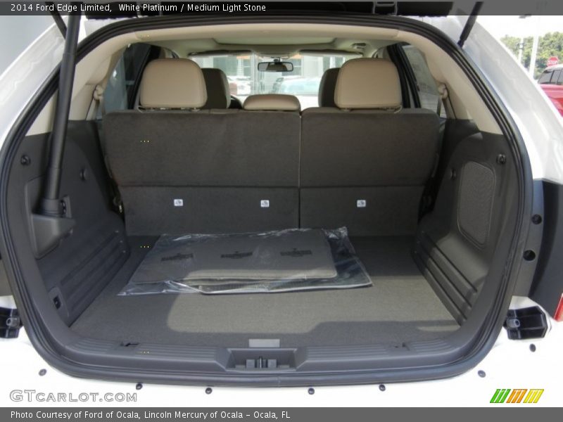 White Platinum / Medium Light Stone 2014 Ford Edge Limited