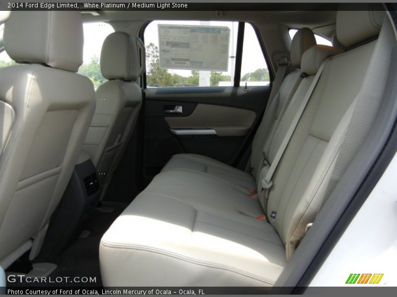 White Platinum / Medium Light Stone 2014 Ford Edge Limited
