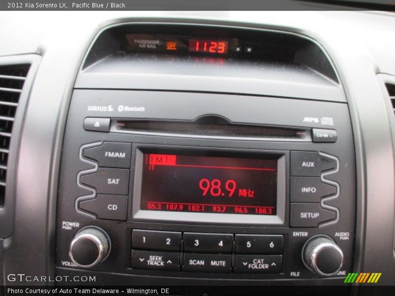 Pacific Blue / Black 2012 Kia Sorento LX