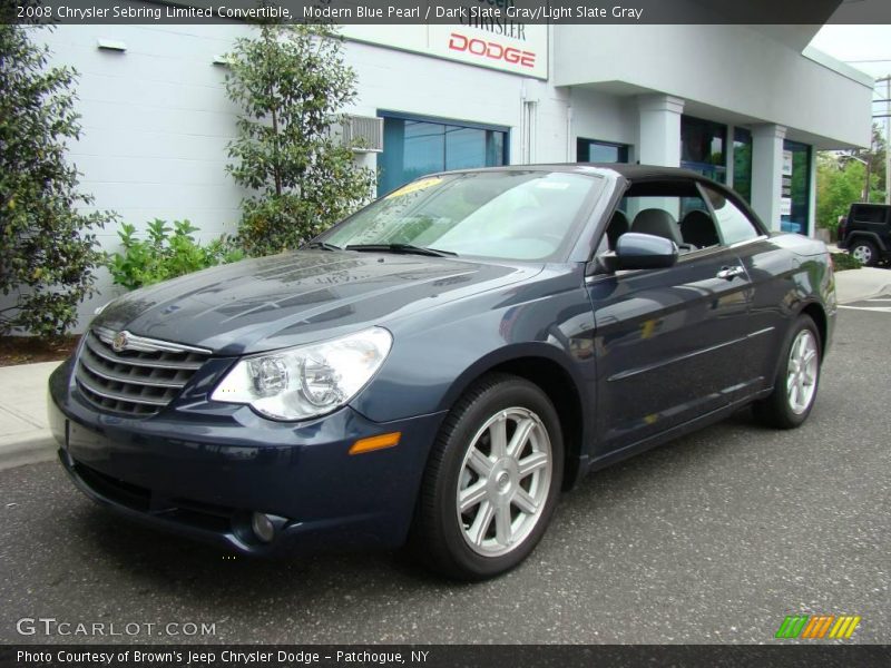 Modern Blue Pearl / Dark Slate Gray/Light Slate Gray 2008 Chrysler Sebring Limited Convertible