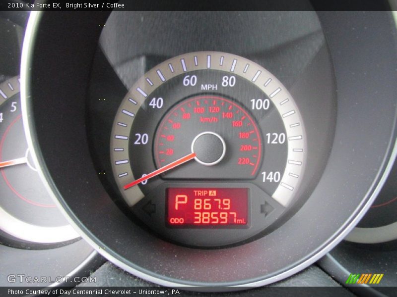 Bright Silver / Coffee 2010 Kia Forte EX